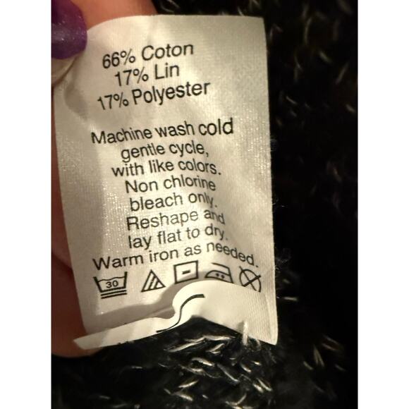 J. Crew Women's S Whimsigoth Linen Open Front Knit Sweater Boho Academia Preppy - Picture 7 of 8